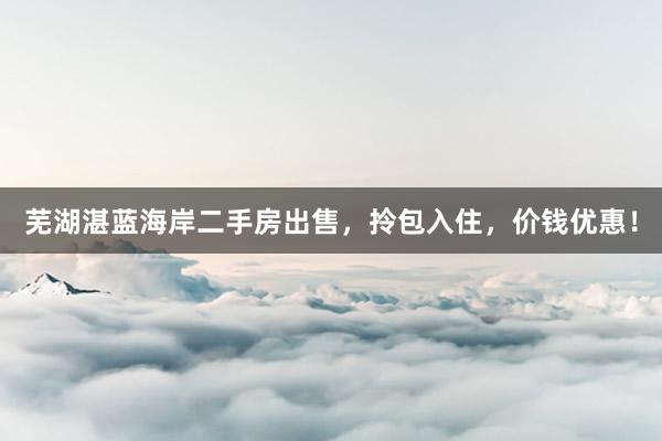 芜湖湛蓝海岸二手房出售，拎包入住，价钱优惠！